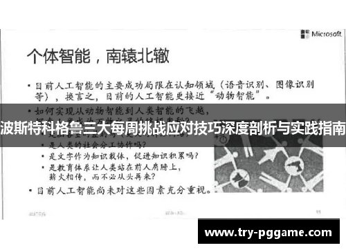 波斯特科格鲁三大每周挑战应对技巧深度剖析与实践指南 波斯特科格鲁三大每周挑战应对技巧深度剖析与实践指南